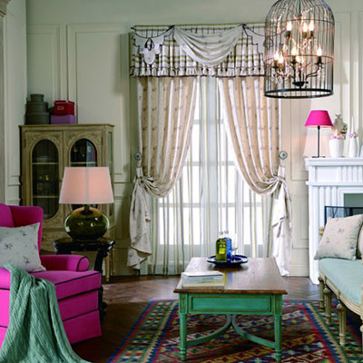 白色印花窗簾 白色印花窗簾