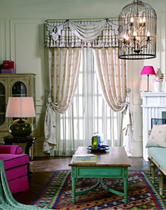 白色印花窗簾 白色印花窗簾